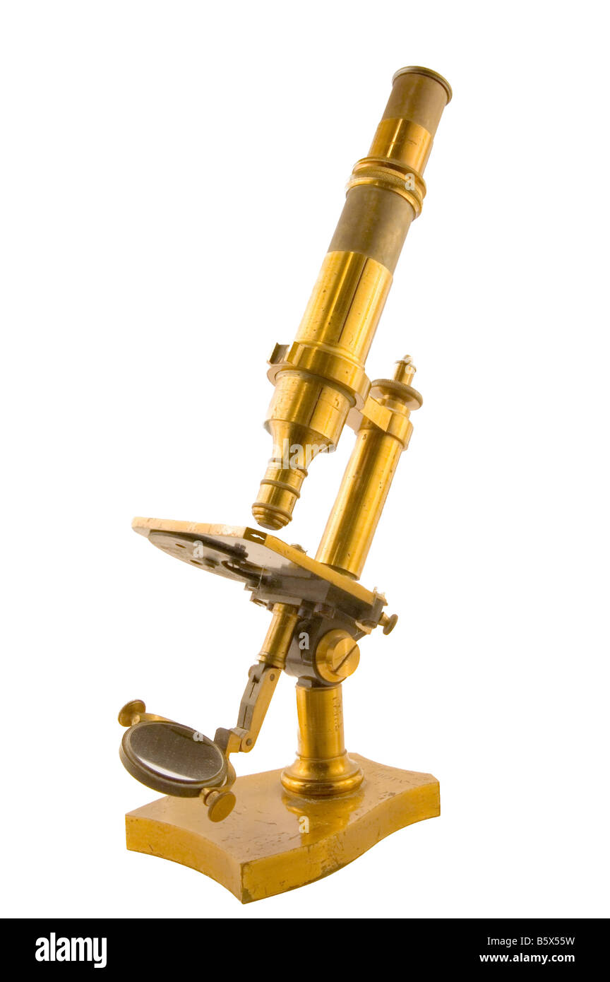 Antique brass microscope hi-res stock photography and images - Alamy