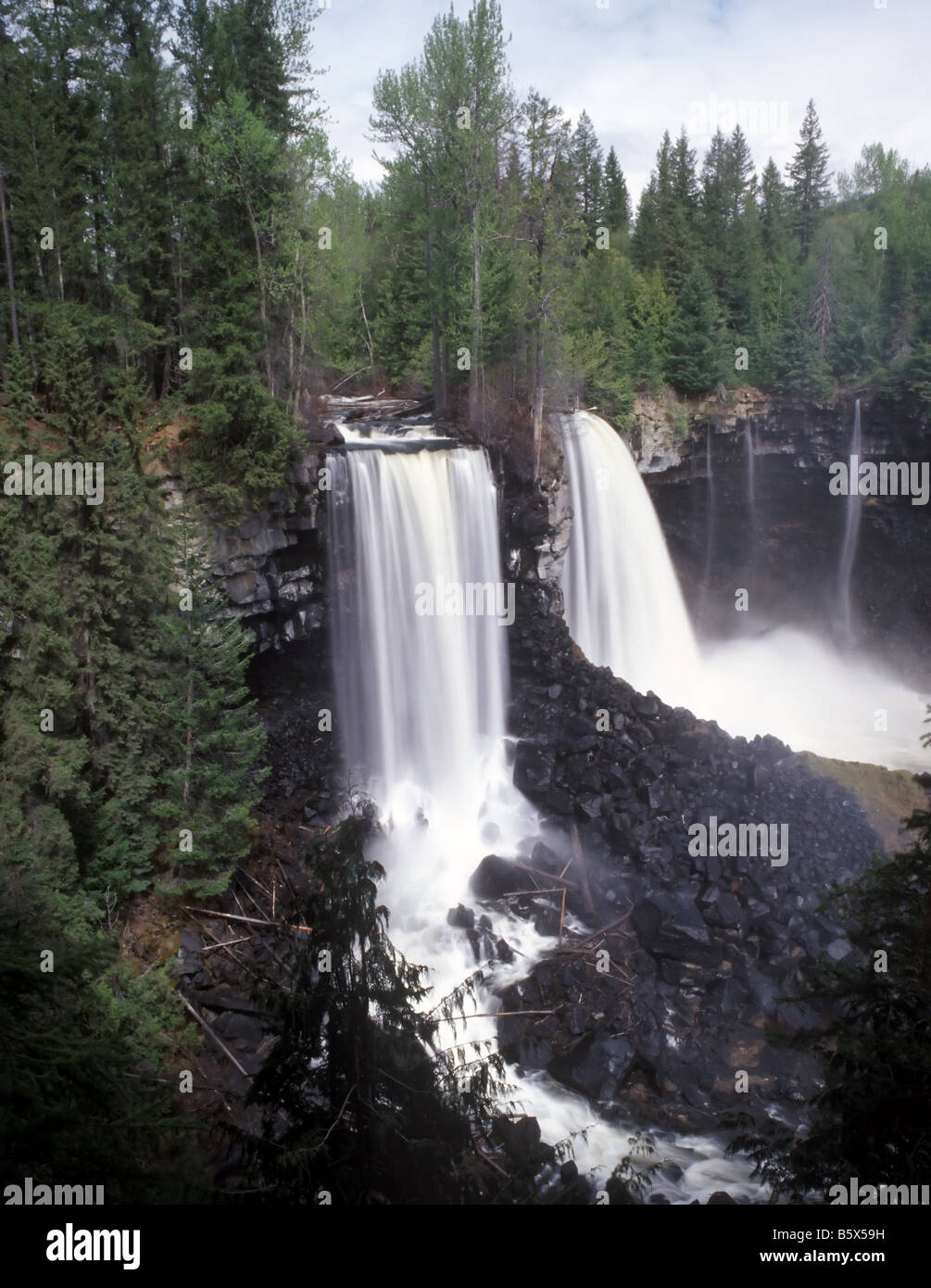 Canim falls in Wells Grey national park British Columbia Canada Stock