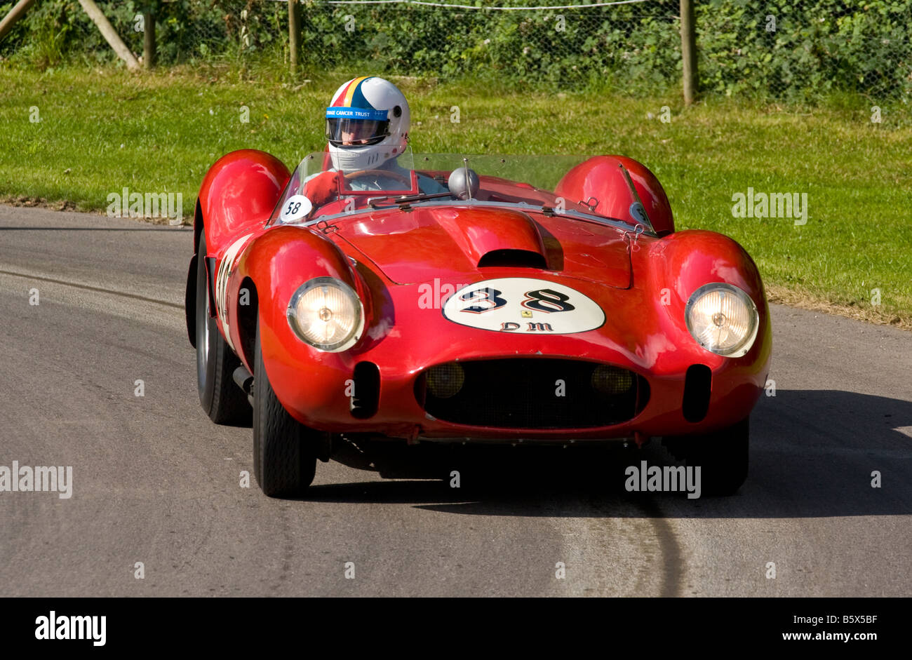 1957 Ferrari 250 TR58 Le Mans racer at Goodwood Festival of Speed, Sussex, UK. Driver - Eric Heerema. Stock Photo