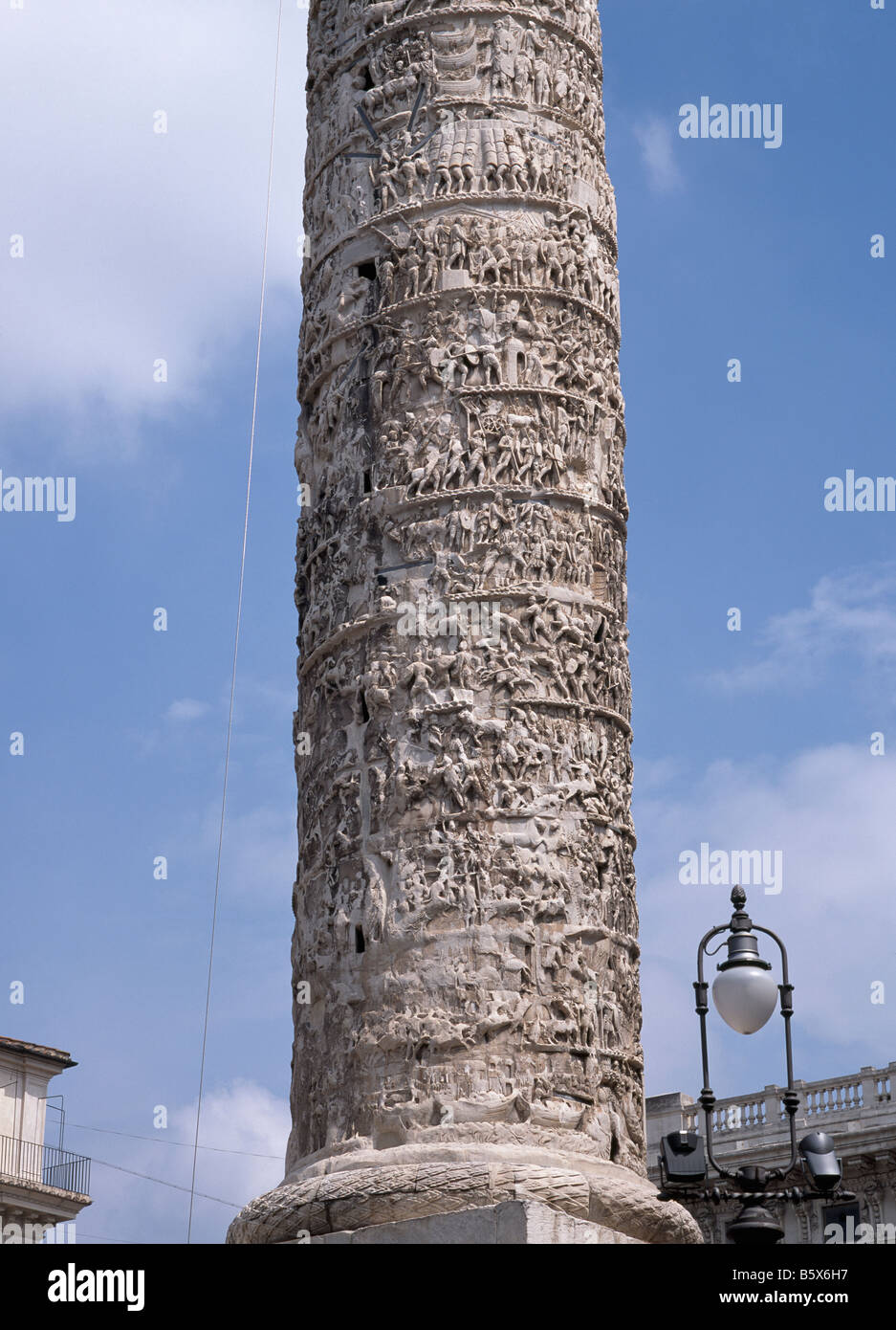 Rome: Piazza Colonna Detail Stock Photo