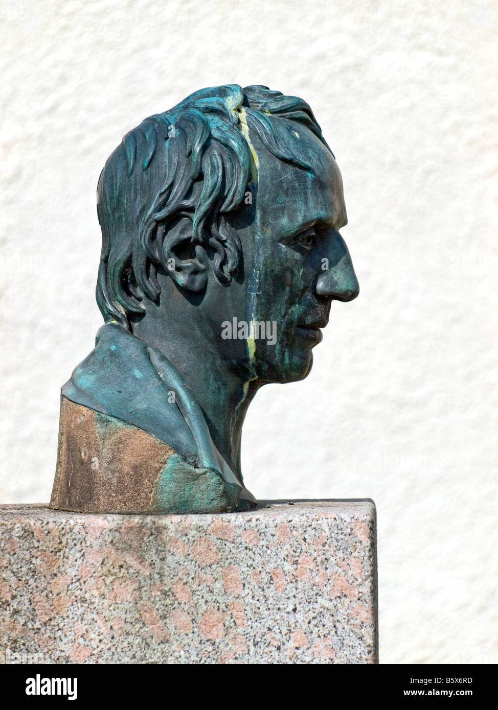 The bust of William Wordsworth 1770 - 1850, Cockermouth, Cumbria Stock Photo