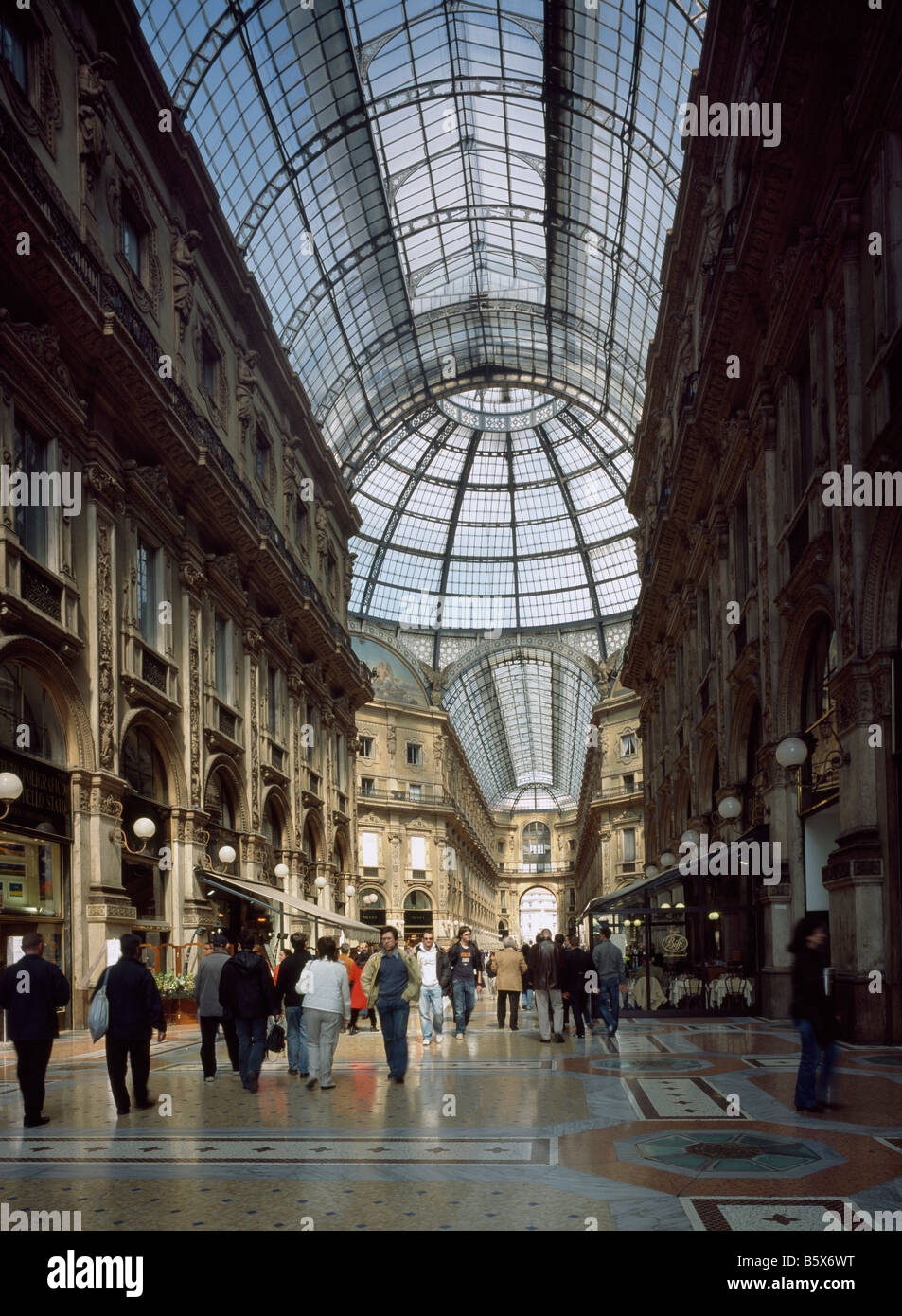 Milan Galleria Vittorio Emanuele Ii Stock Photo