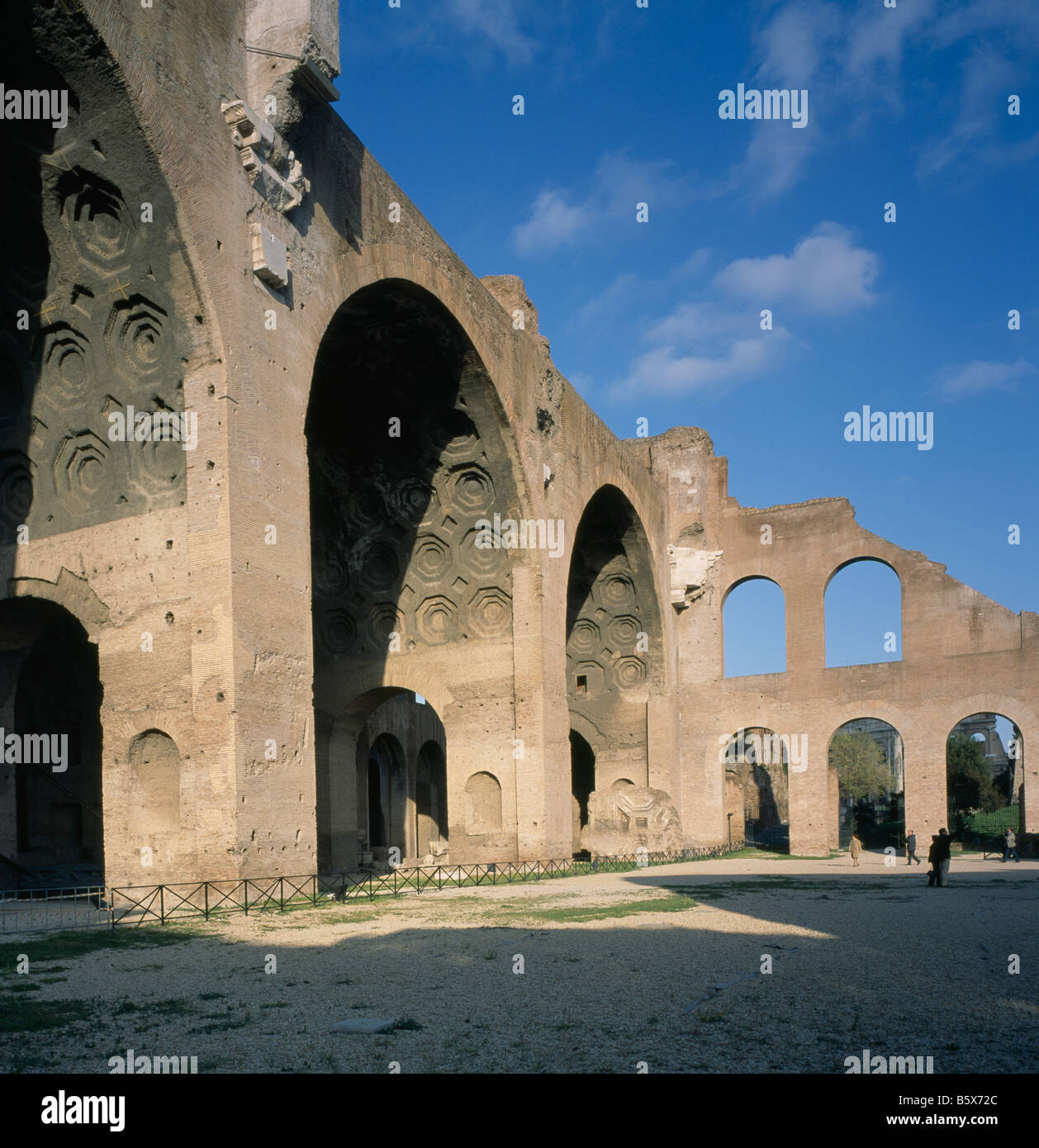 Rome Basilica Of Maxentius And Constantine Stock Photo Alamy