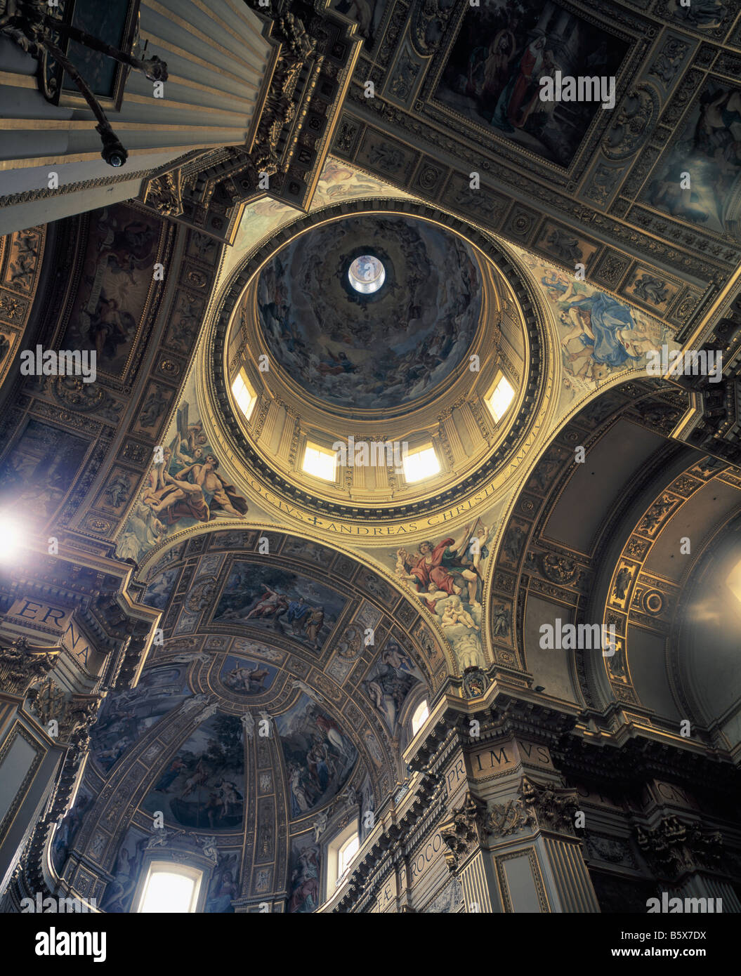 Rome: Sant' Andrea Della Valle Dome Interior Stock Photo