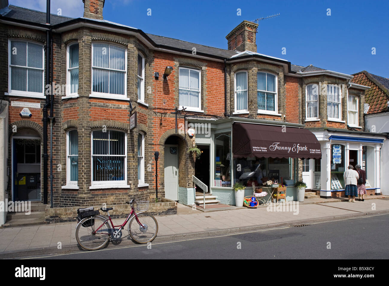 Southwold Town center Typical houses Suffolk Stock Photo Alamy