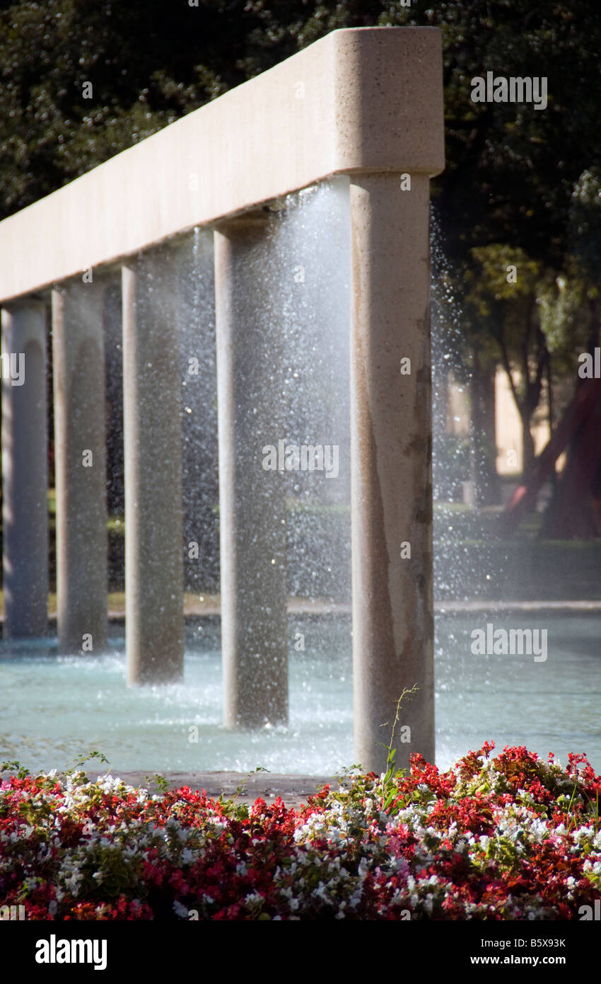 San Antonio's HemisFair Park, waterfall fountain Stock Photo Alamy