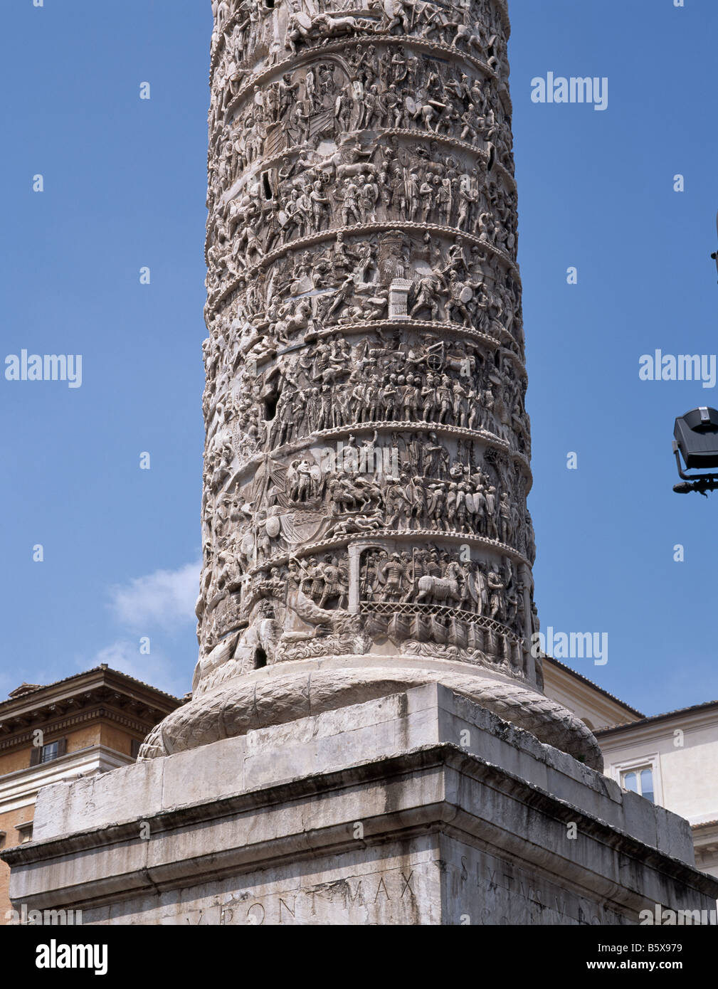 Rome: Piazza Colonna Detail Stock Photo