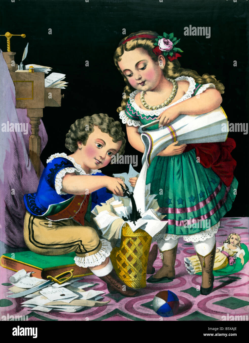 Children playing art painting hi-res stock photography and images - Alamy