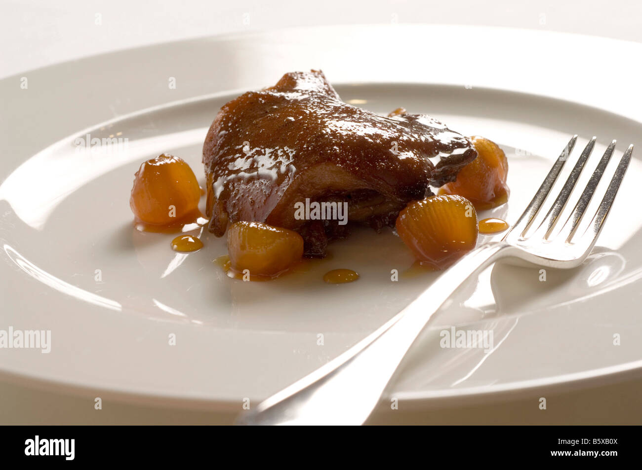 Pig in crust  Filippo Chiappini chef  Antica Osteria del Teatro restaurant  Piacenza  Emilia Romagna  Italy Stock Photo