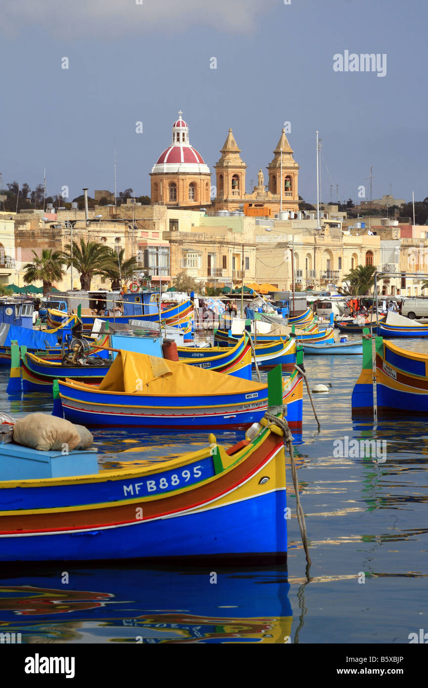 Port of Marsaxlokk Malta Island Stock Photo - Alamy