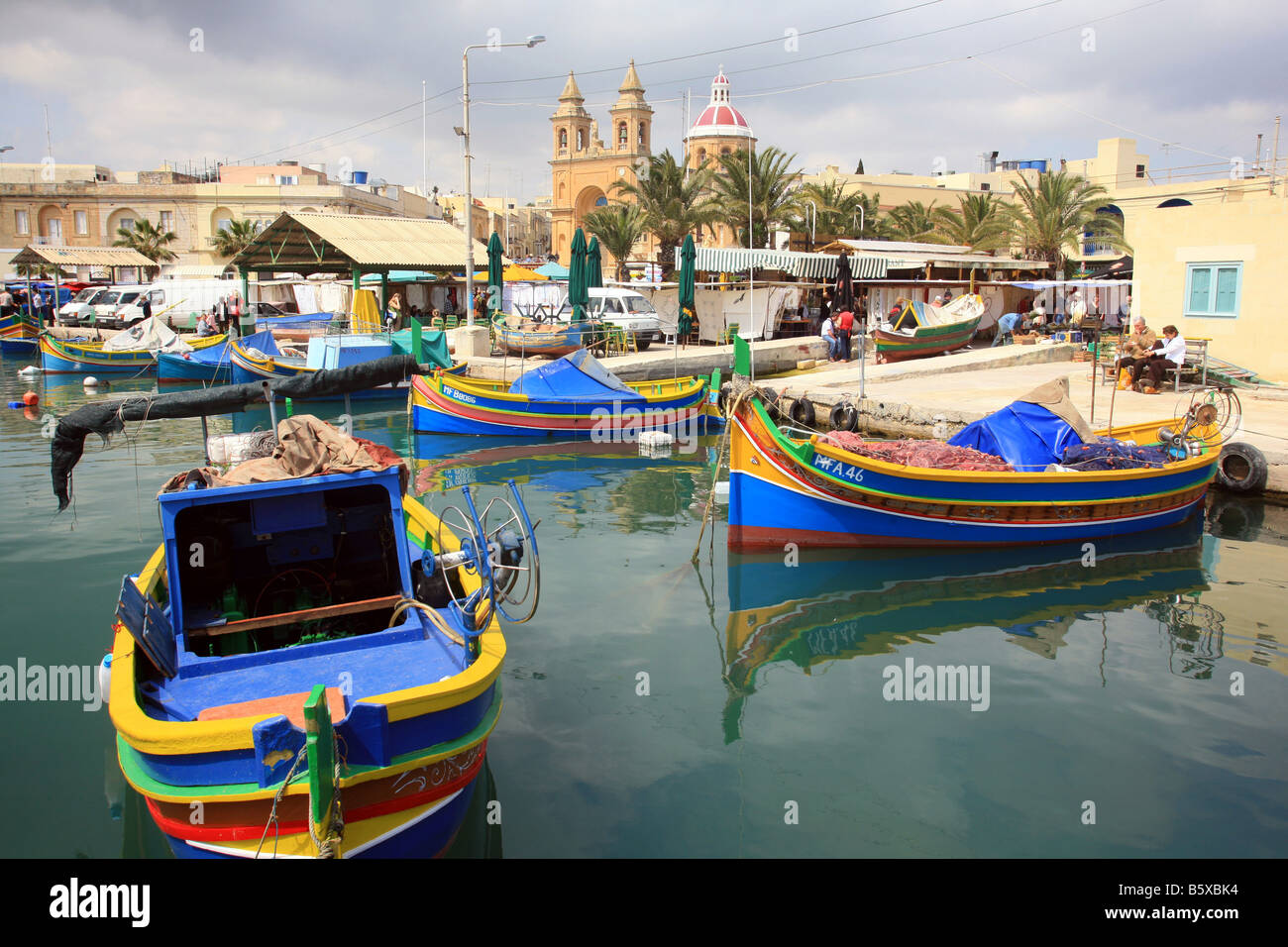 Port Marsaxlokk Malta Island Stock Photo Alamy