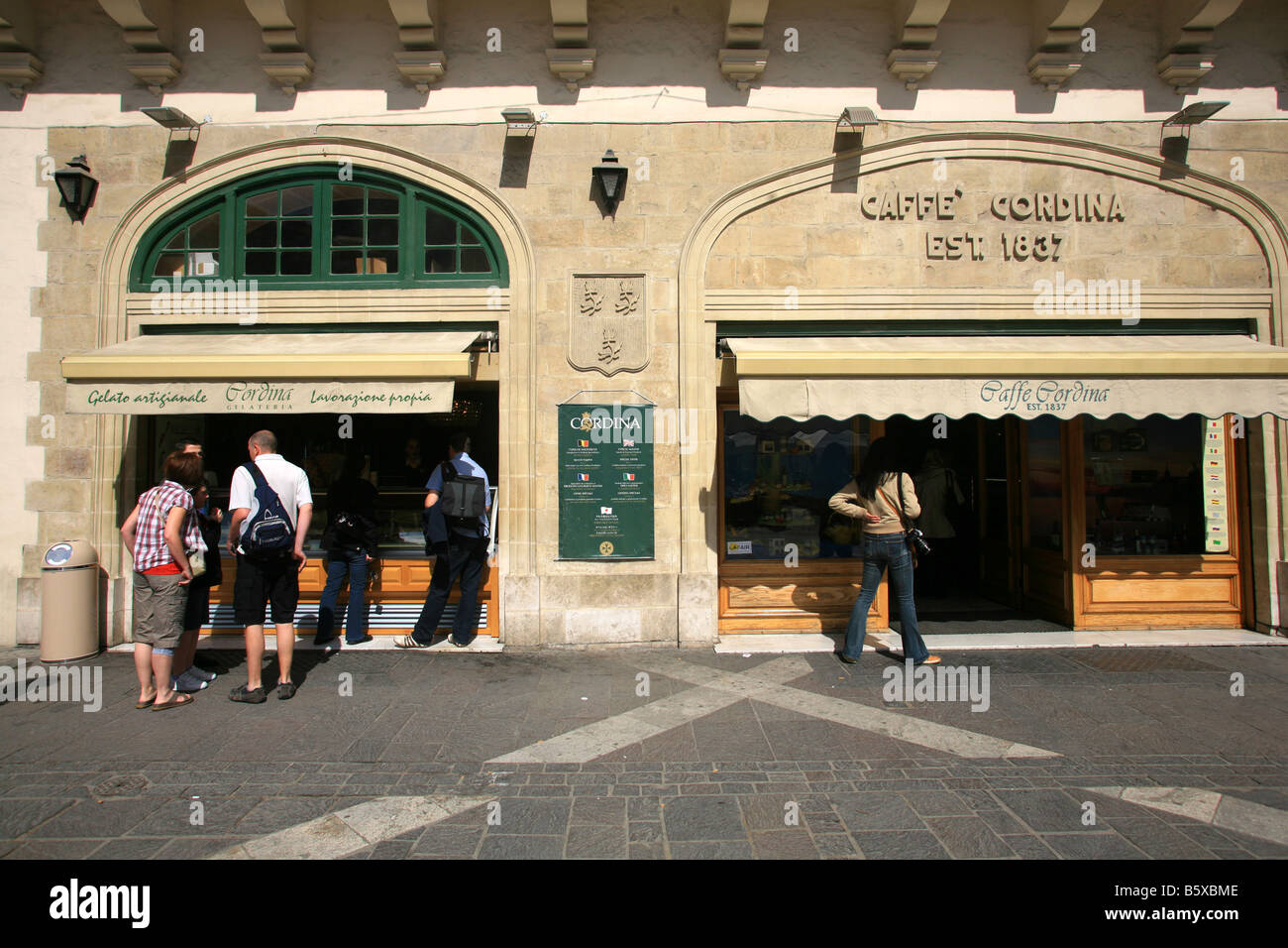 Cordina cafï¿½  La Valletta city  Malta Island Stock Photo