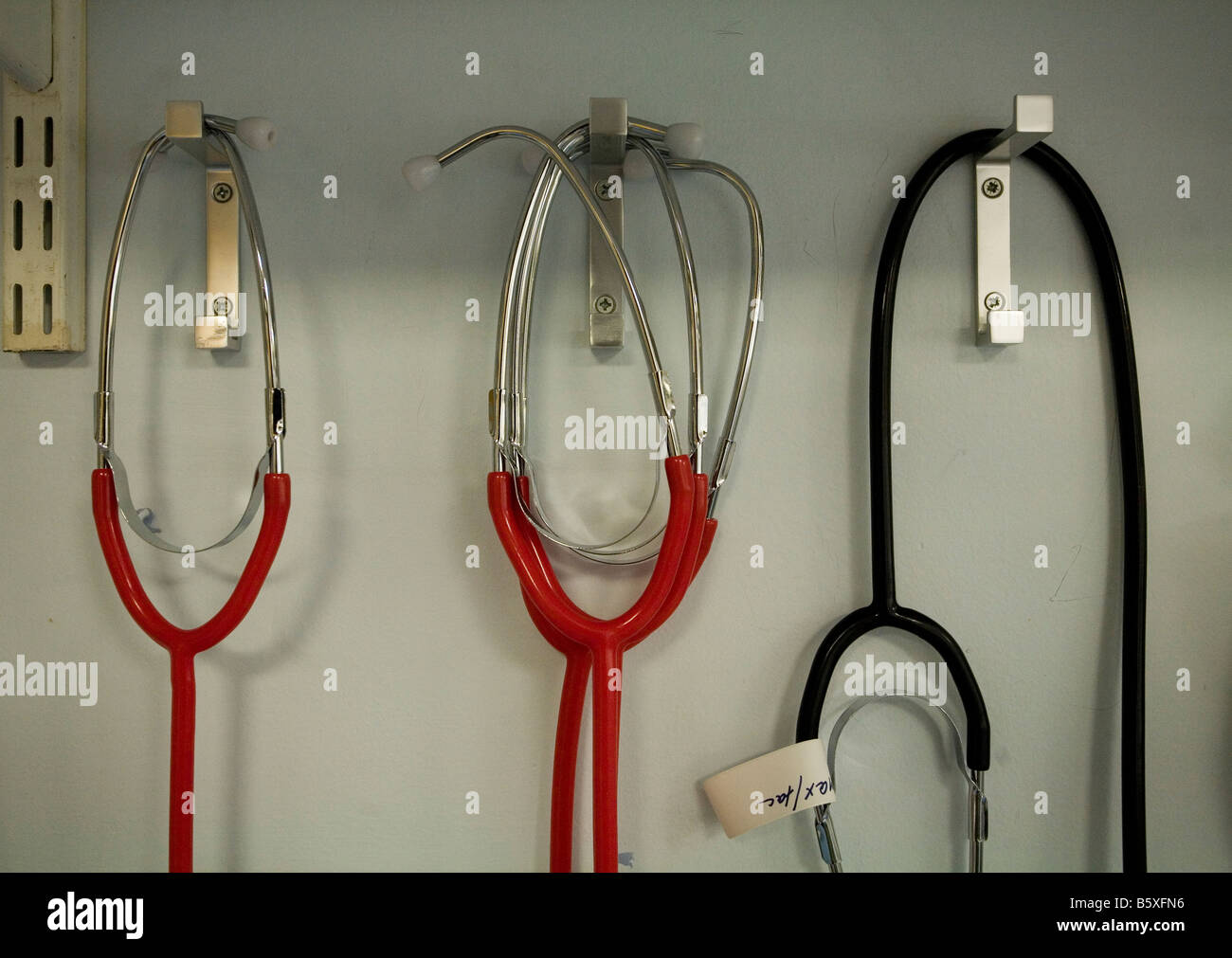 Stethoscopes at an NHS hospital in UK Stock Photo Alamy