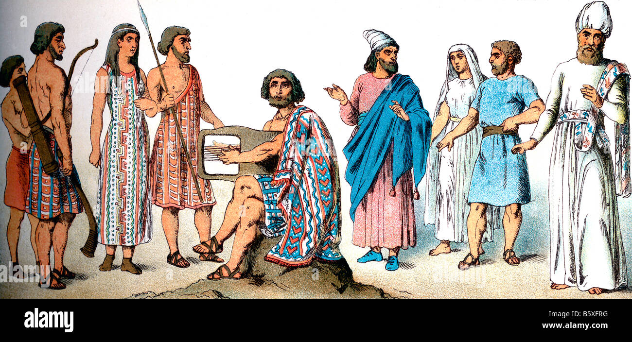 Syrians and Hebrews Stock Photo