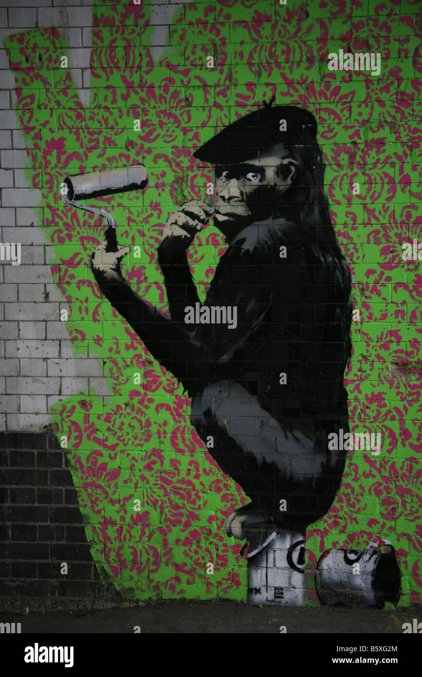 Chimps in Parliament Government Abstract Oil Painting Banksy Wall Art