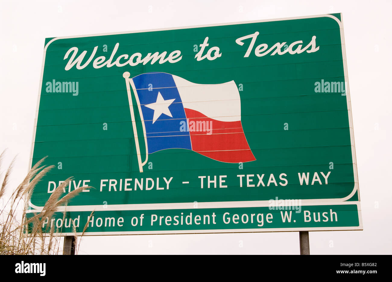 Welcome To Texas Sign USA Stock Photo