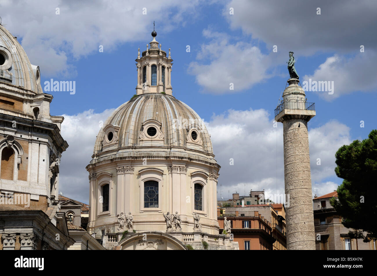 Hadrian's Column on the edge of the Ancient Roman Forum, Rome Italy ...