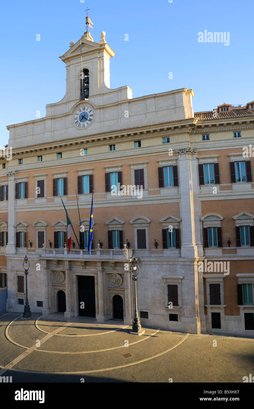 The Italian Parliament Building in the Palazzo di Montecitorio in Rome ...