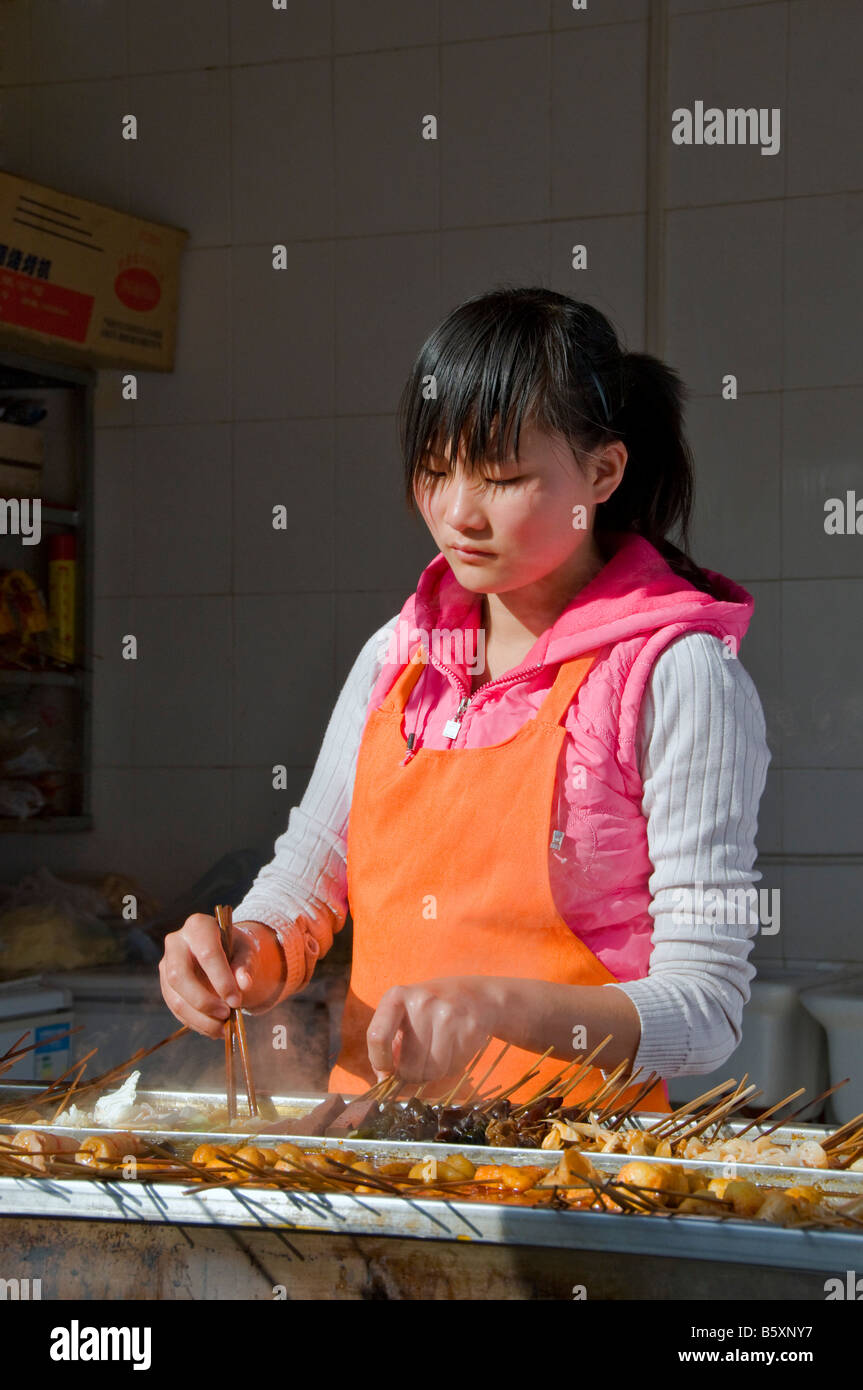 Food vendor Beijing China Stock Photo