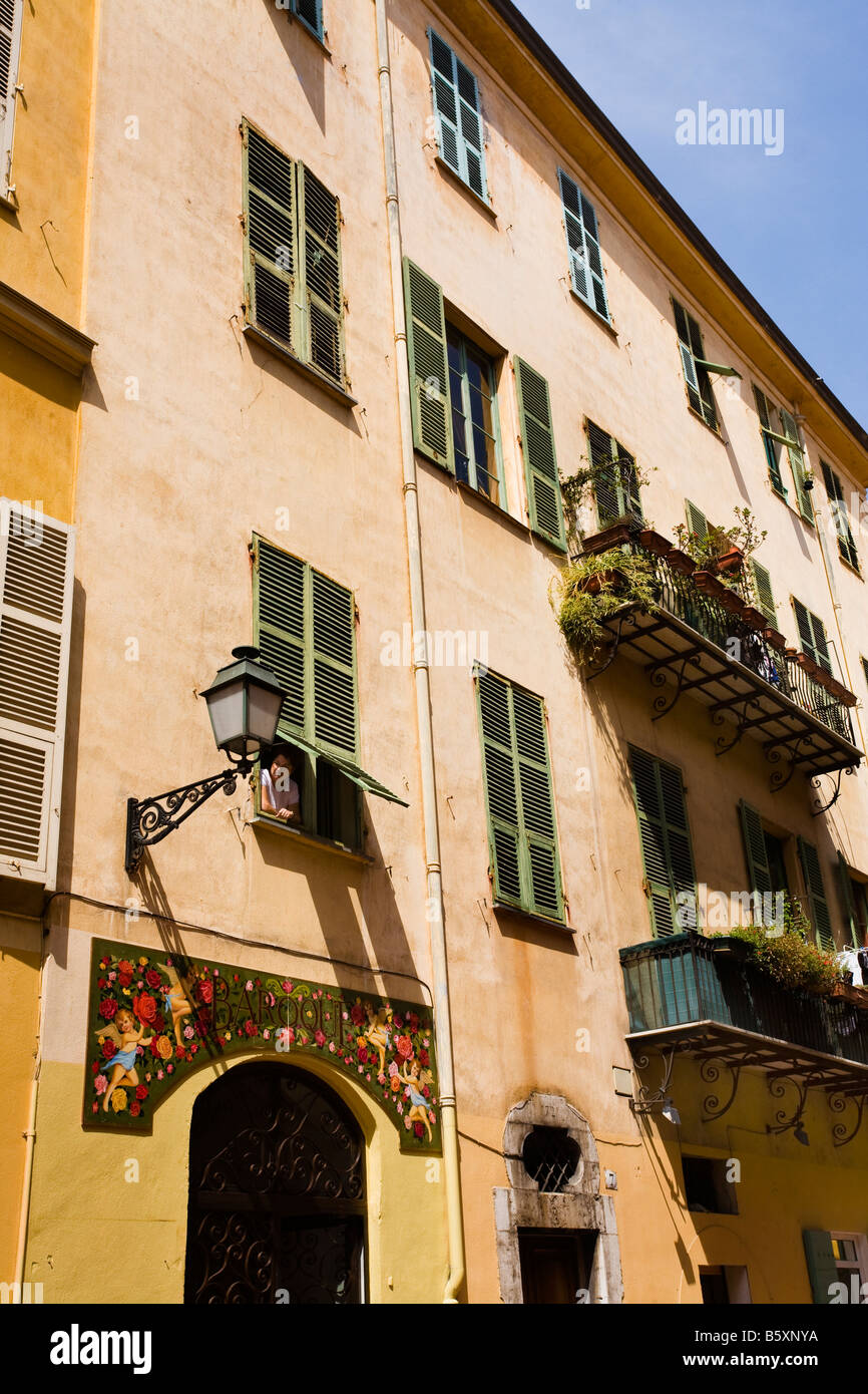 Vielle Ville, the old quarter of Nice Cote D Azur France Stock Photo