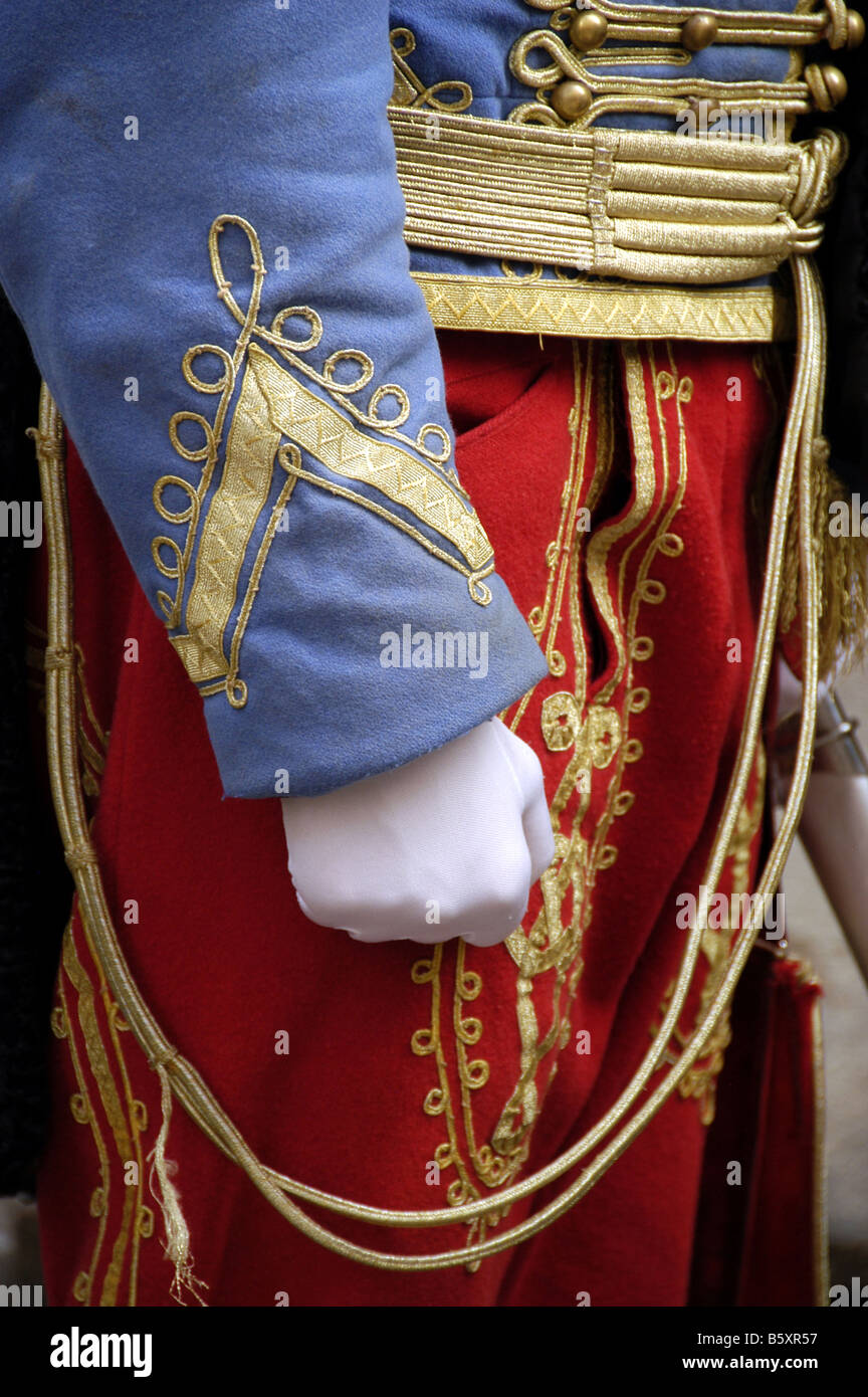 Hungary, Budapest, Detail of a cadet's uniform in a parade on St. Stephen's Day near St. Stephen's Cathedral Stock Photo