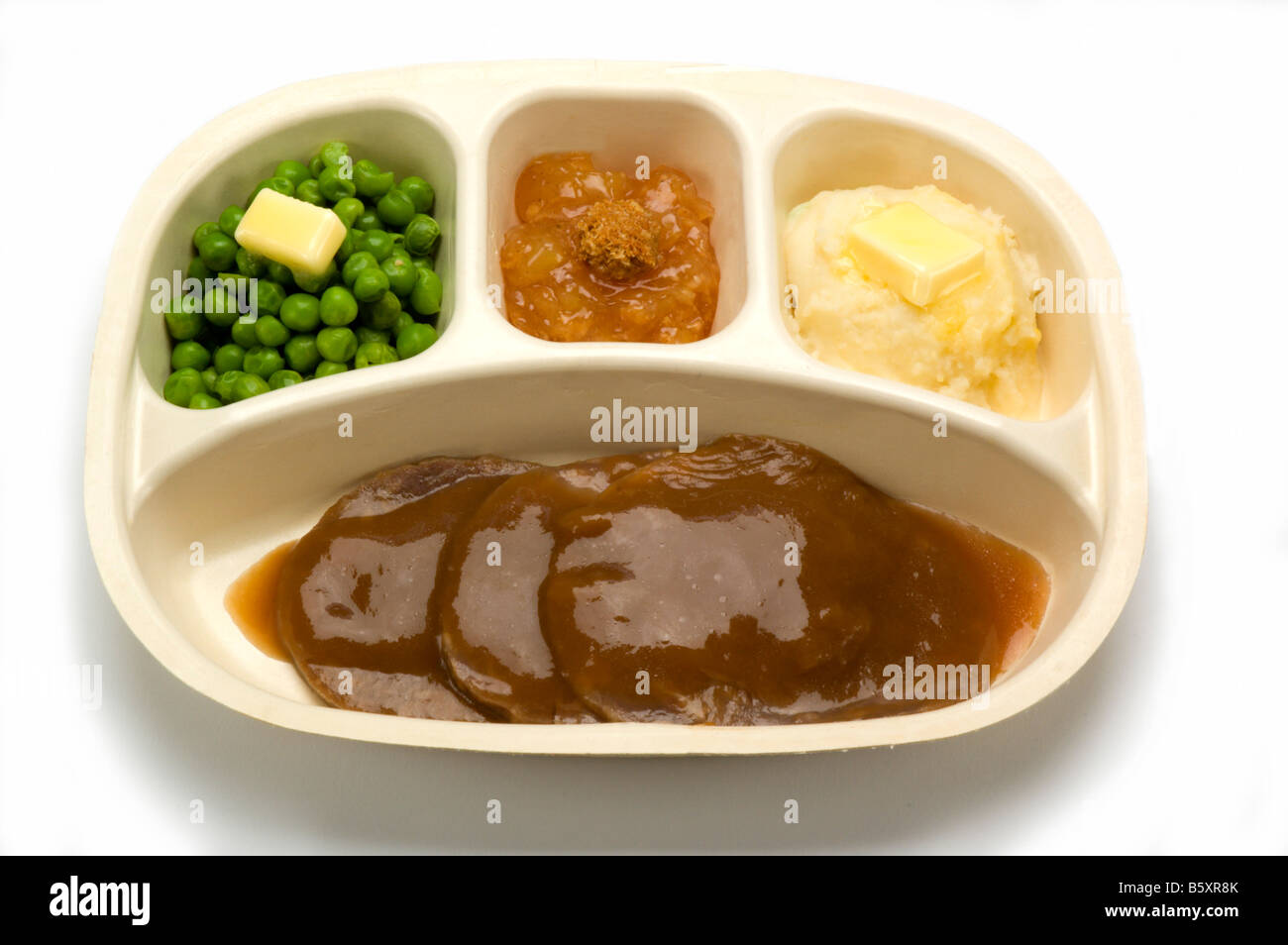 TV dinner in plastic tray Stock Photo Alamy