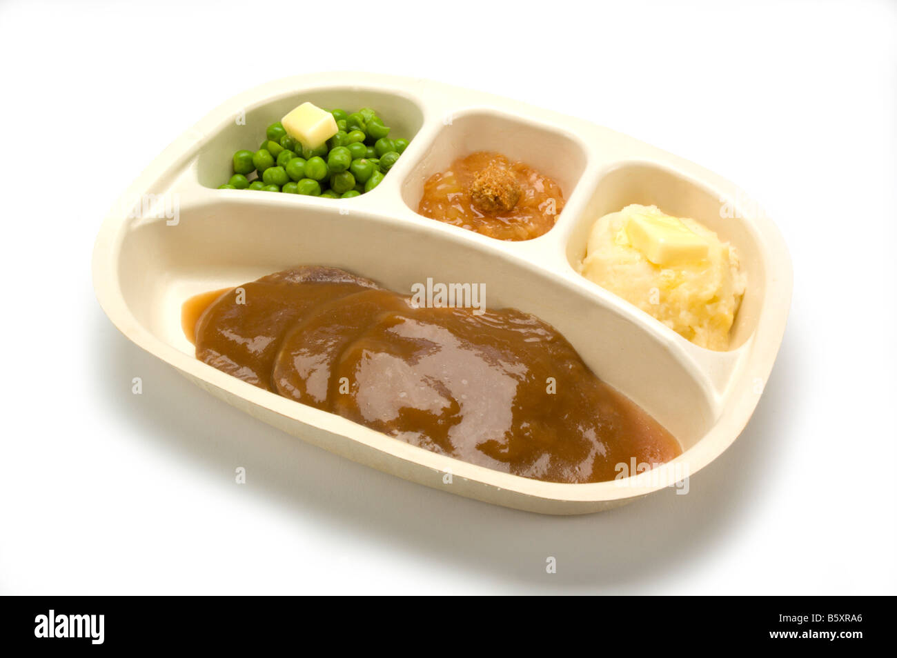 TV dinner in plastic tray Stock Photo Alamy