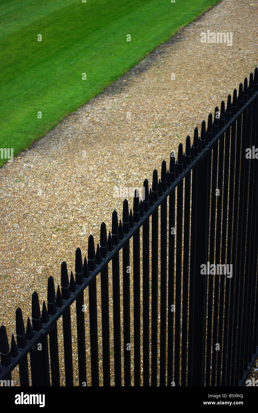 iron Fence surrounding Tower of London westminsetr London Stock Photo