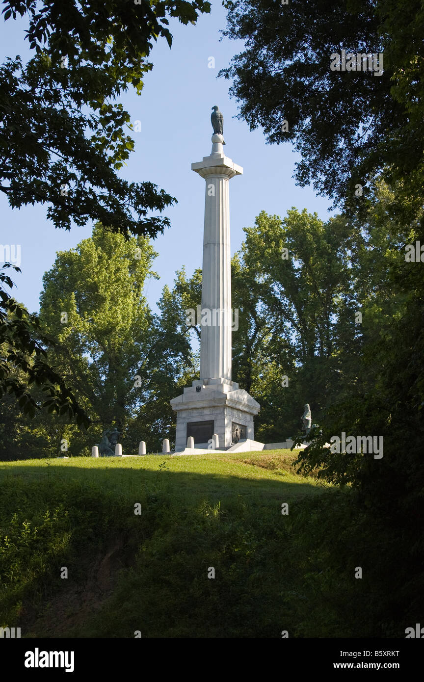 Wisconsin memorial, Vicksburg National Battlefield, American Civil War, 1860 - 1864 Stock Photo