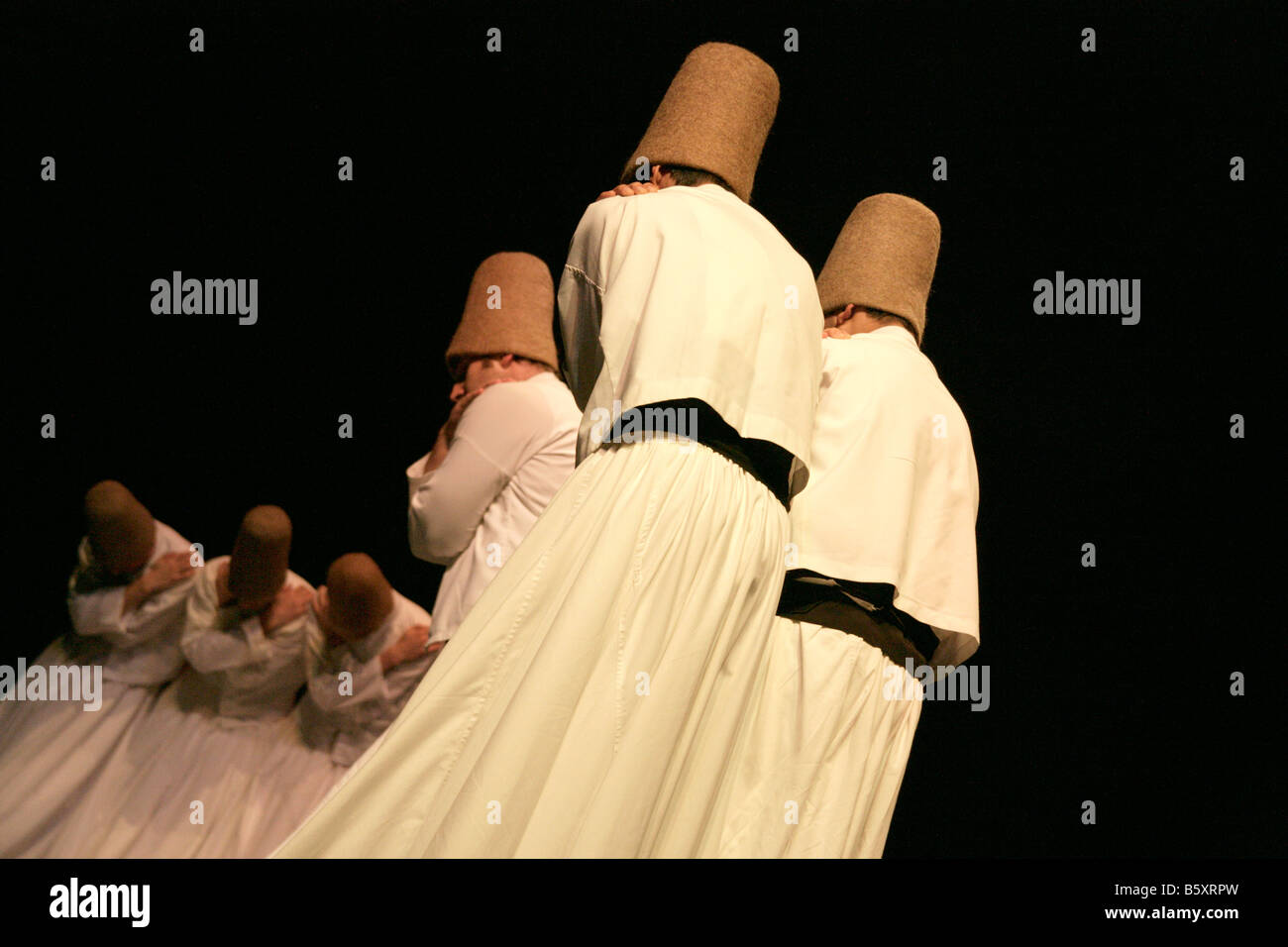 The whirling dervishes, Istanbul, Turkey Stock Photo