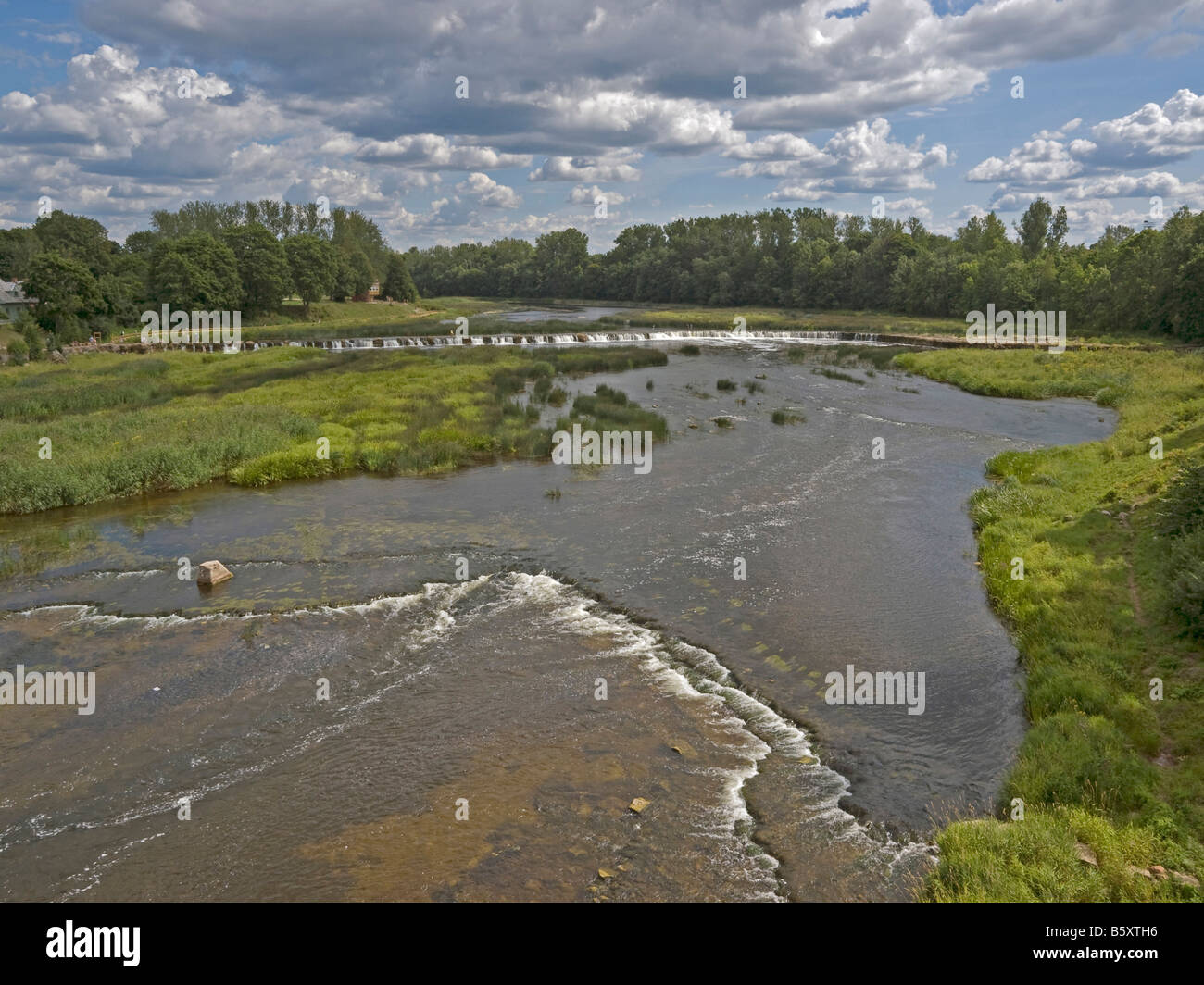 river Venta with waterfall Ventas Rumba Kuldiga Latvia Baltic states Stock Photo