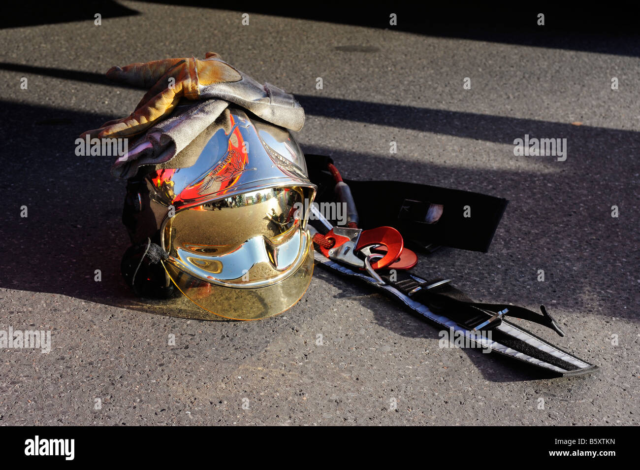 French Fireman helmet Paris France Stock Photo