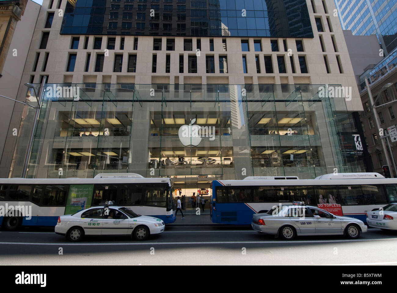 Apple store in George street in Sydney which opened in June 2008 Stock Photo