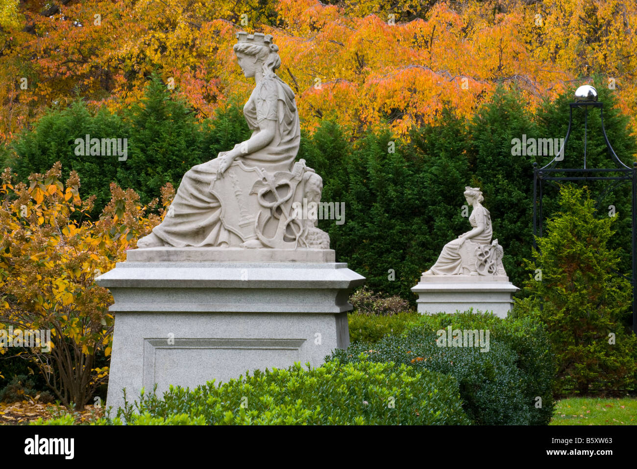 Cylburn Arboretun is a nature preserve in Baltimore Maryland Stock Photo