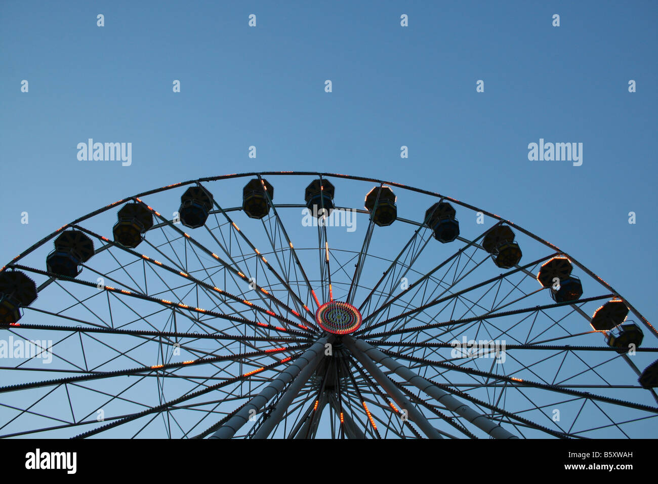 merrygoround, roundabout, carousel in dusk Stock Photo Alamy