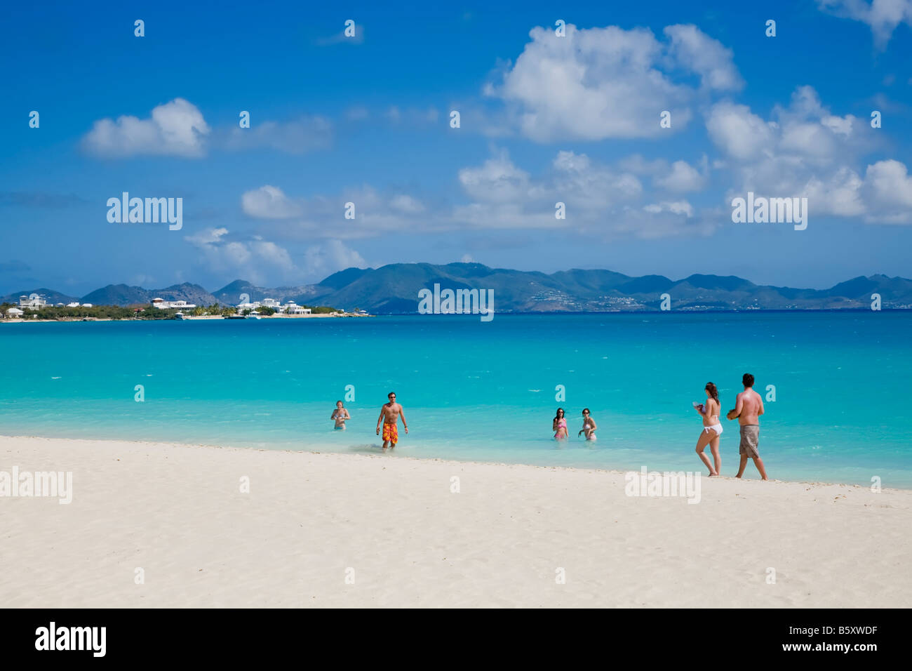 Rendezvous Bay Beach on the caribbean island of Anguilla in the British West Indies Stock Photo