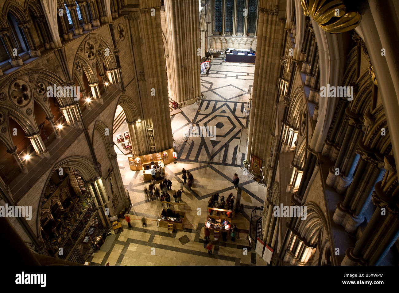 The restored South Transept of York Minster, York, England Stock Photo