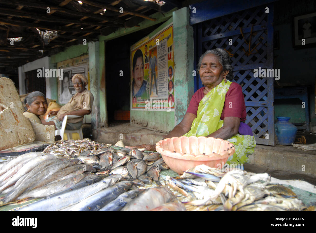 FISH MARKET IN MADURAI TAMILNADU Stock Photo Alamy