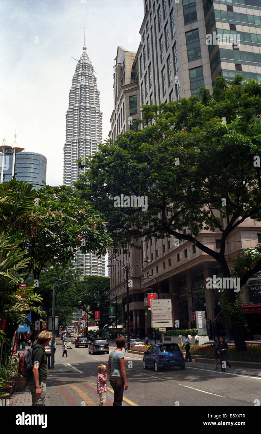 Petronas Towers Kuala Lumpur Malaysia Stock Photo