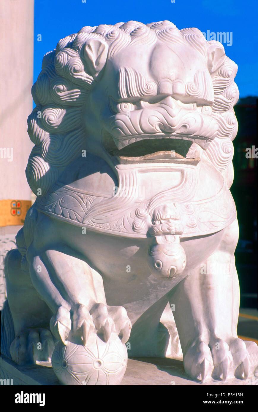 Chinese Lion Statue Sculpture at Chinatown "Millennium Gate", Vancouver