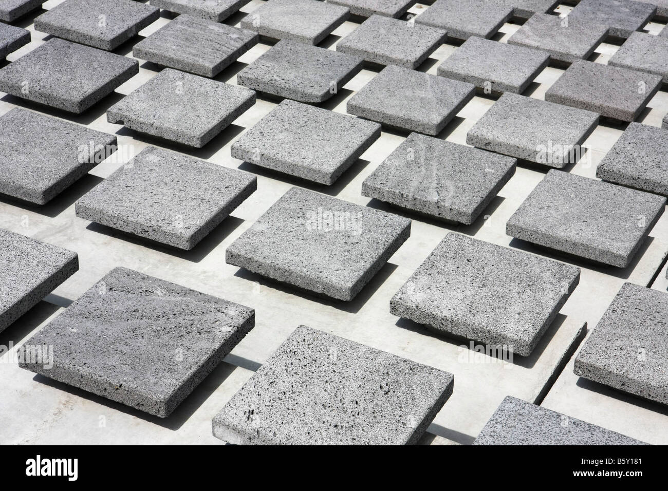 Seats at the outdoor music arena in Ponta Delgada, São Miguel, Azores, Portugal Stock Photo