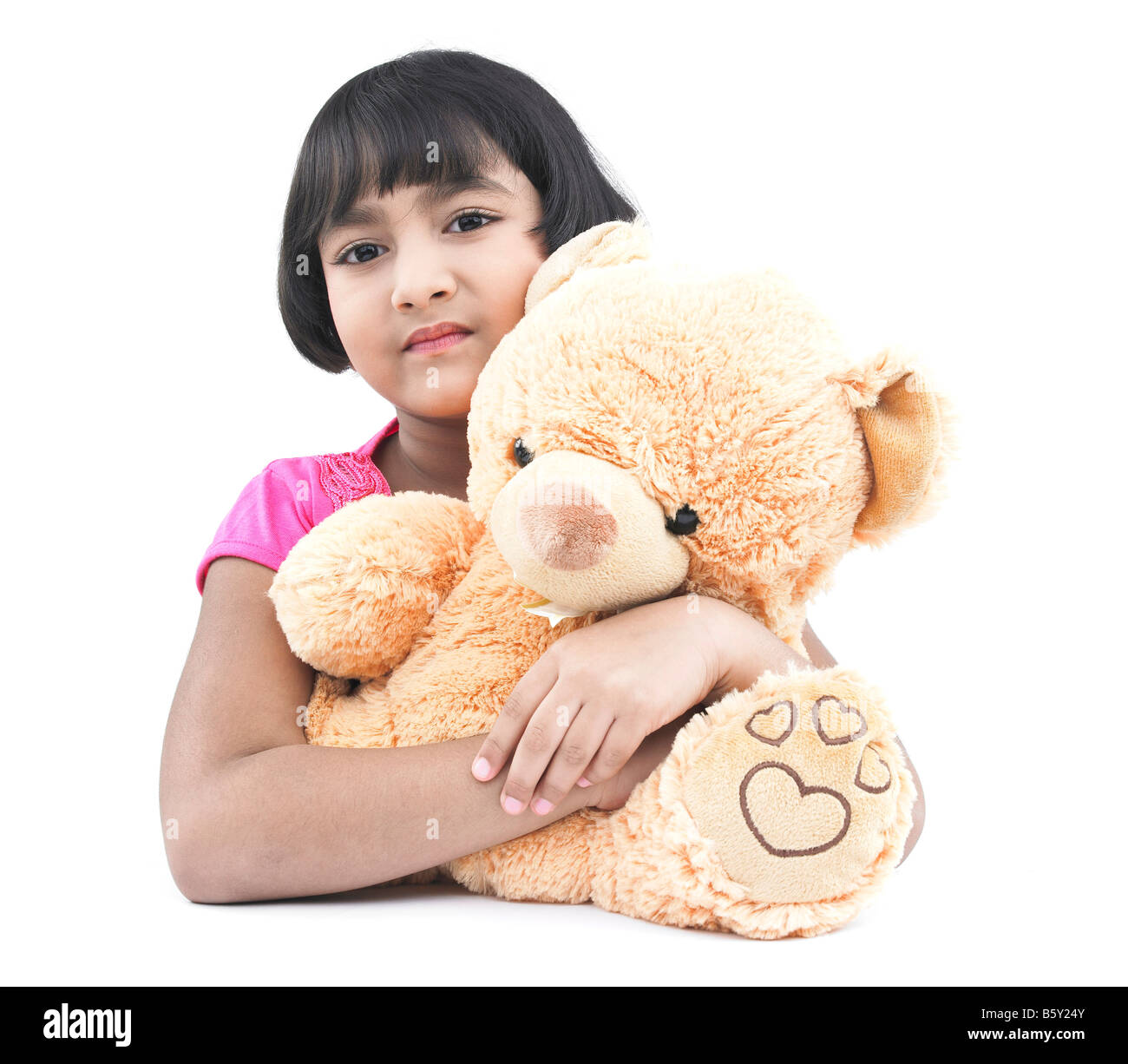 portrait of an asian girl with her brown teddy bear Stock Photo - Alamy