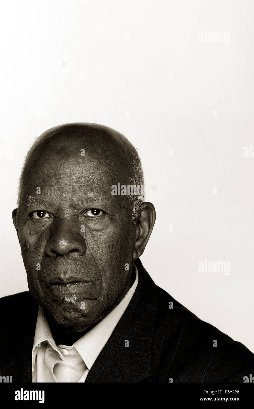 Portrait of an older black man in a suit. Stock Photo
