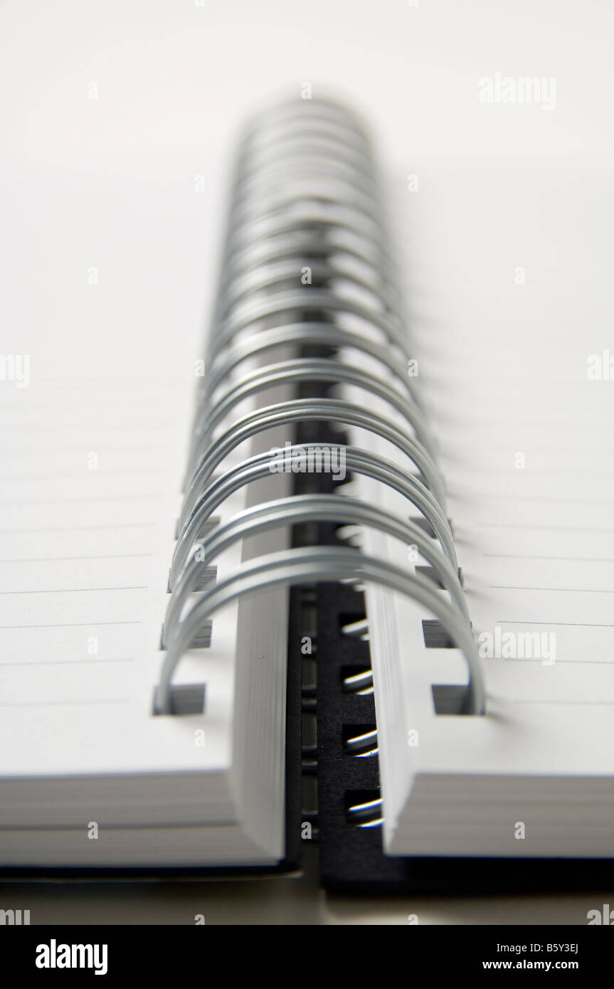 Blank coiled note pad journal Stock Photo Alamy