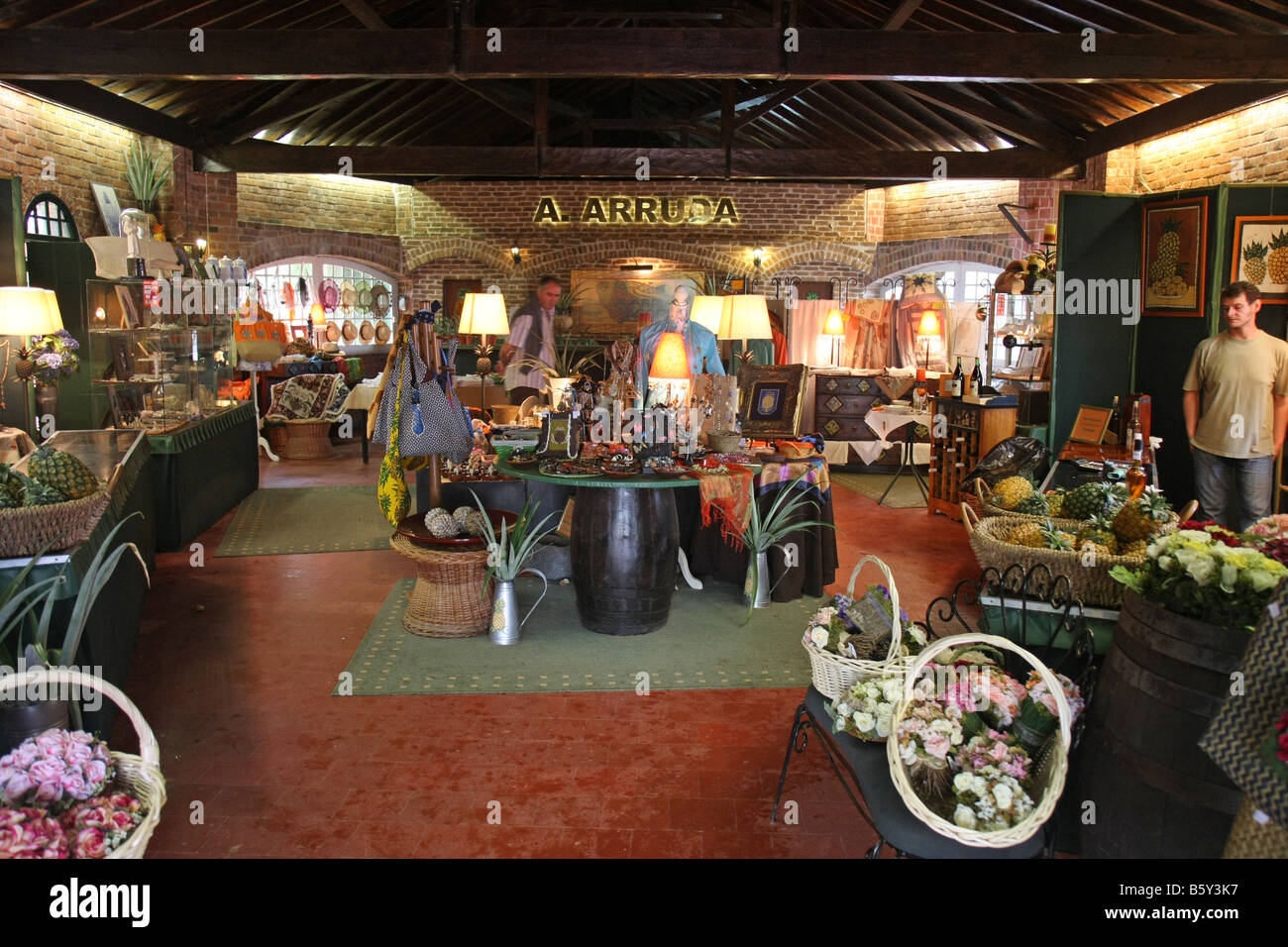 Inside the shop at Arruda pineapple plantation outside Ponta Delgada
