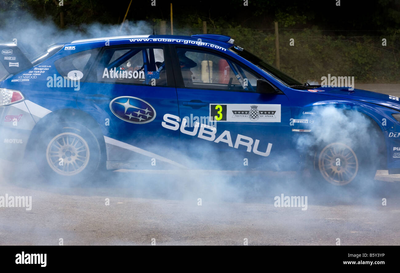 08 Subaru Impreza Wrc Prodrive With Driver Petter Solberg At Goodwood Festival Of Speed Sussex Uk Stock Photo Alamy