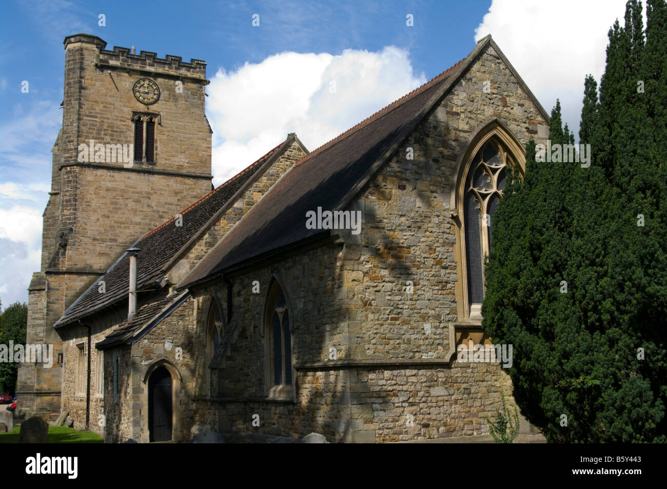 The Parish Church of St John The Baptist Crawley West Sussex uk churches Stock Photo