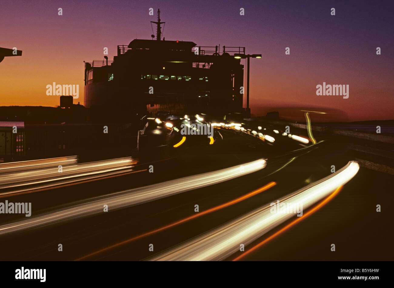 Dusk ferry dock in hi-res stock photography and images - Alamy