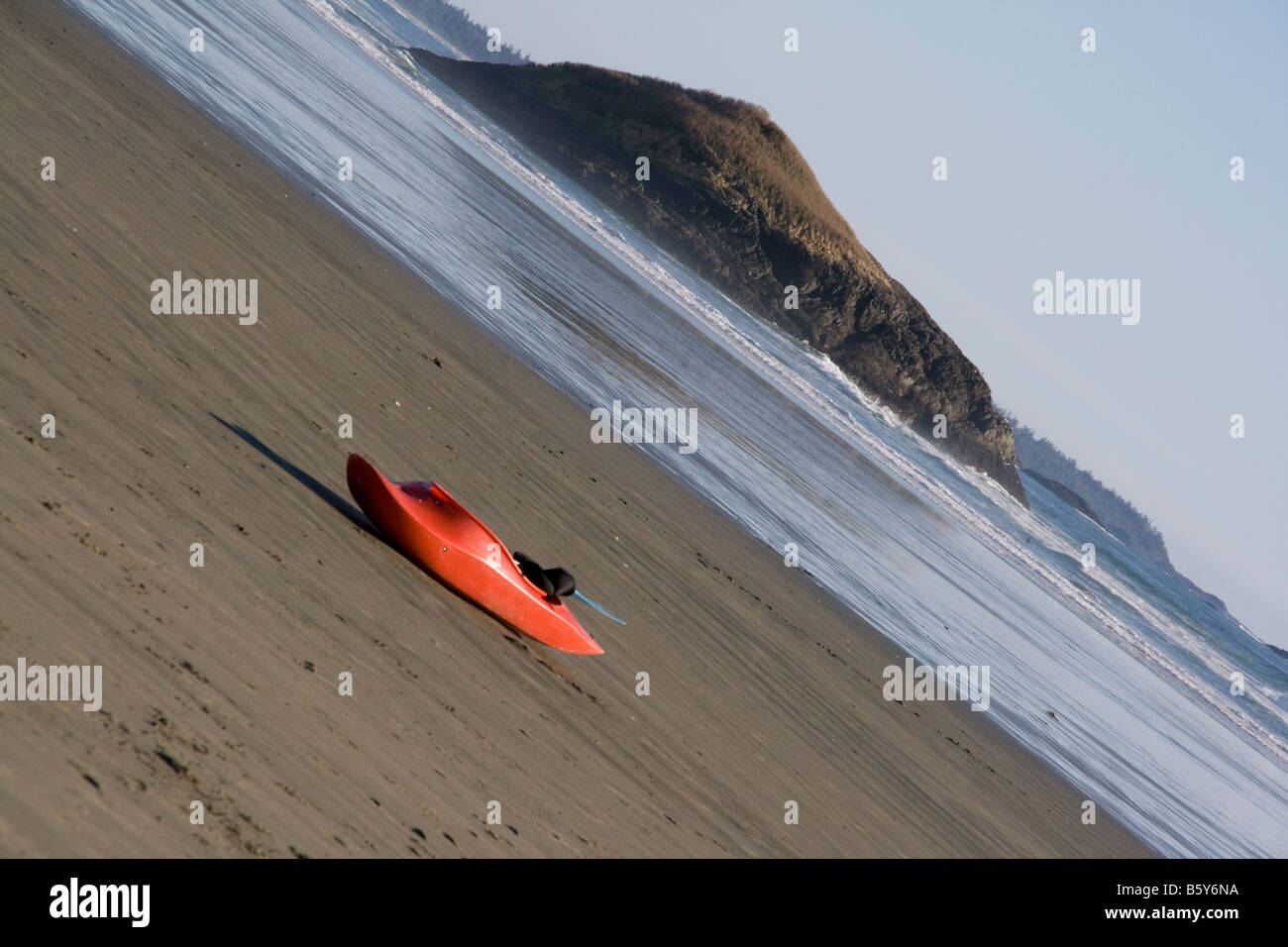 Kayak on the beach Stock Photo - Alamy