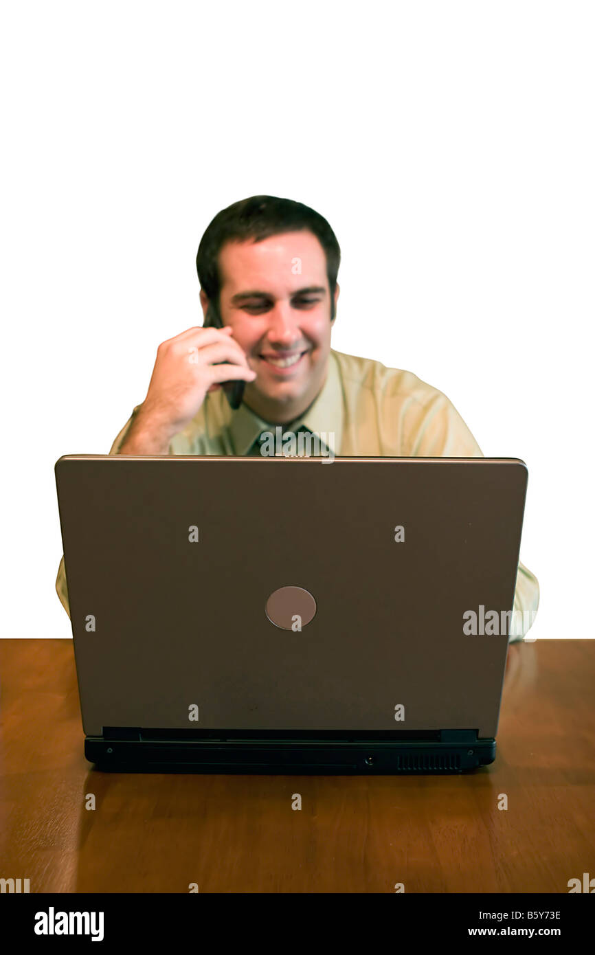 Business man laptop isolated hi-res stock photography and images - Alamy